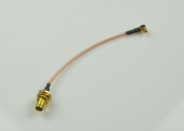 China Hembra de SMA MMCX al cable de ángulo recto masculino de la asamblea de cable del RF RG 178 proveedor