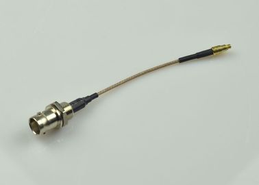 China Hembra de pequeñas pérdidas de BNC MMCX a la asamblea de cable coaxial recta masculina del RF del conector proveedor