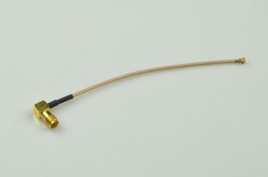 Hembra del cable SMA del RF de ángulo recto al conector de UFL con el cable coaxial de RG 178
